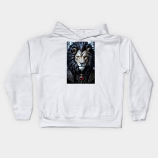 Magical gothic lion Kids Hoodie